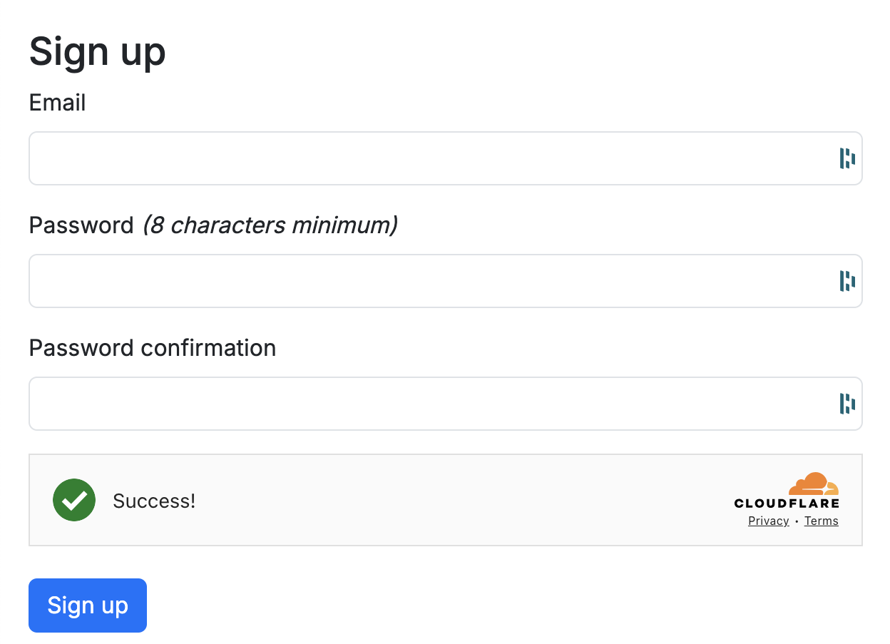Sign up form for Dimpl
